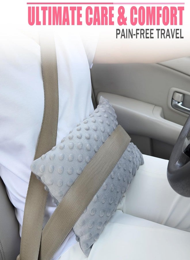 HapiPoppy Tummy Tuck Pillow with Pocket Hysterectomy Pillows Hysterectomy Recovery Must Haves Gifts for Abdominal Surgery Tiny Cough Cushion Minky Dot Light Gray - Image 5