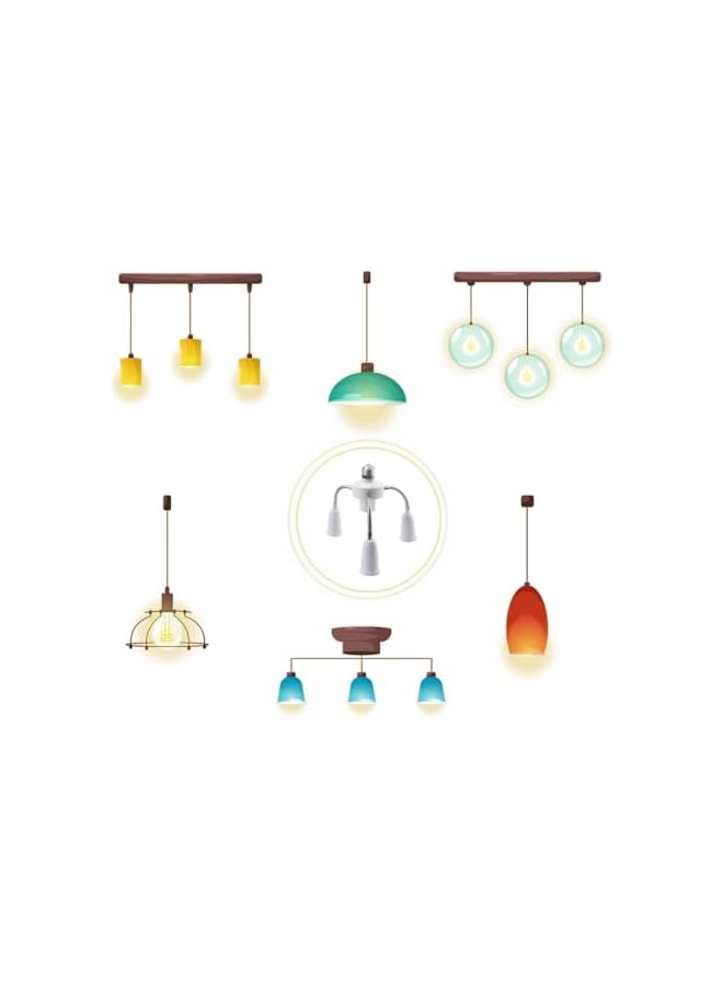 The Bros Light Socket Splitter 4 in 1 - Adapter Bulb Lamp Holder Converter - Lengthen Standard LED Bulbs Holder Base Adapter for E26/E27 Standard LED Bulbs, 360 Degrees Rotation Adjustable(1 Pack) - Image 4