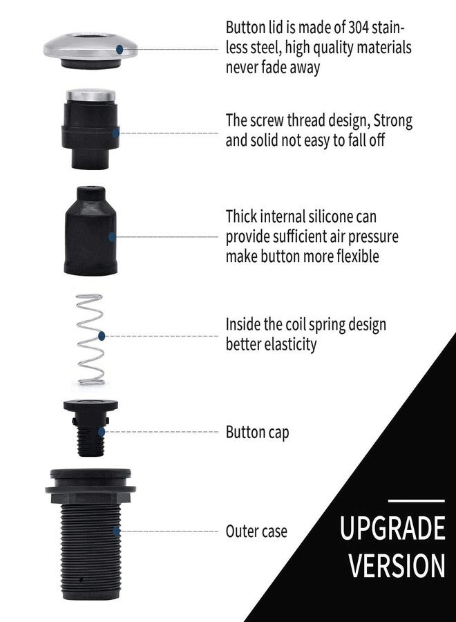 briidea Garbage Disposal Air Switch Kit for SinkTop Waste Disposal with Stainless Steel Polished Short Air Button by briidea - Image 2
