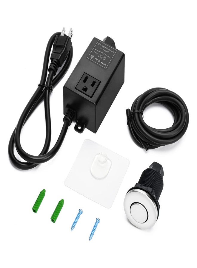 briidea Garbage Disposal Air Switch Kit for SinkTop Waste Disposal with Stainless Steel Polished Short Air Button by briidea - Image 1