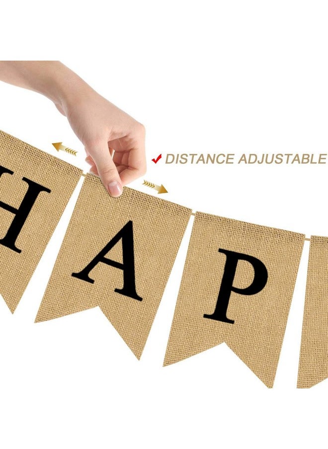 Funcart Funcart Jute Design Happy Retirement Banner Retirement Party Bunting Garland Decoration Supply  - Image 3