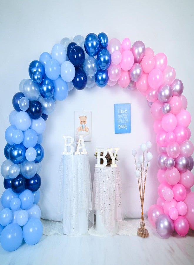 Togvu Pink Blue Balloon Arch Garland Kit, 152Pcs 18/10/5 Inch Gender Reveal Balloons, Metallic Blue Pink Mixed Party Pearl Blue Pink Balloons for Boys Girls Baby Shower Birthday Decoration - Image 5