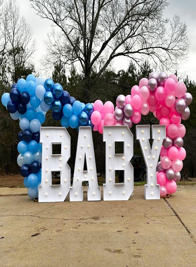 Togvu Pink Blue Balloon Arch Garland Kit, 152Pcs 18/10/5 Inch Gender Reveal Balloons, Metallic Blue Pink Mixed Party Pearl Blue Pink Balloons for Boys Girls Baby Shower Birthday Decoration - Image 3