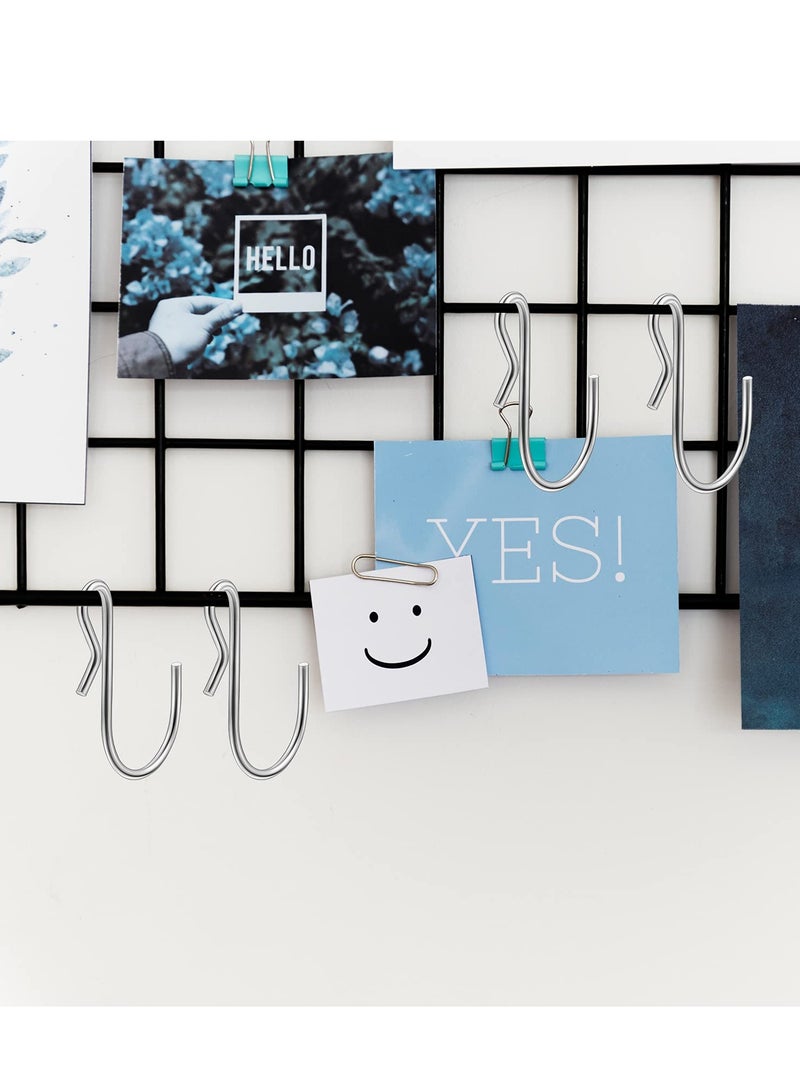 Zikra S Shaped Metal Hooks Clip, S Shaped Hooks Stainless Steel Metal Hangers,Not Slip Off, Suitable for Indoor and Outdoor Hanging,  Kitchen Lights, Hanging Hooks for DIY Crafts(100 Pieces) Silver - Image 3