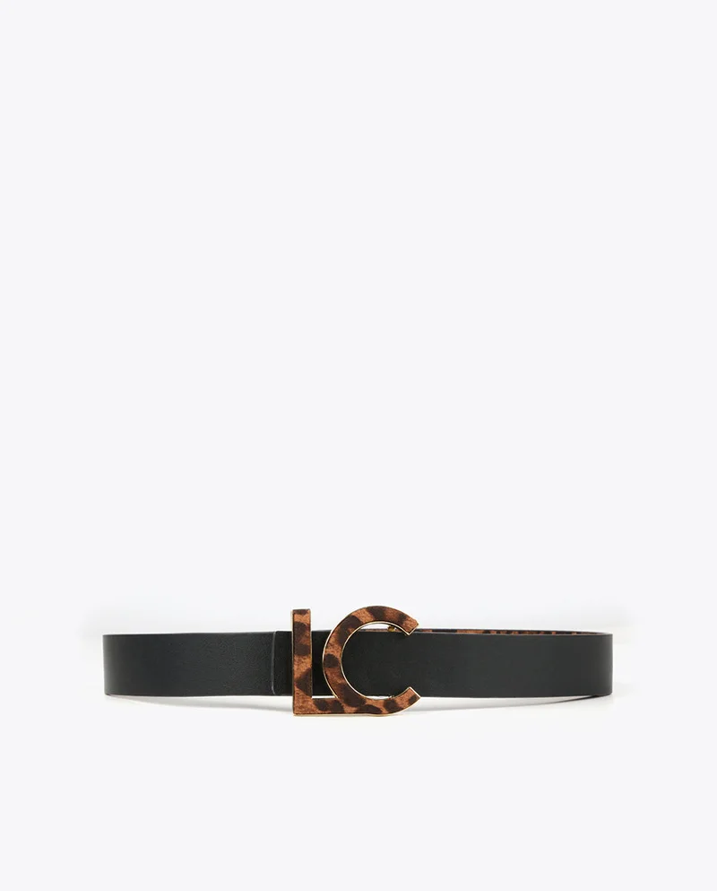 Lola Casademunt Reversible animal print belt