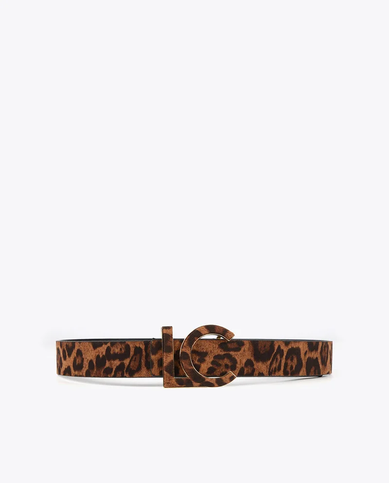 Lola Casademunt Reversible animal print belt