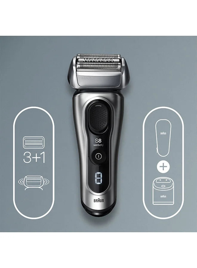 BRAUN Wet And Dry Shaver Series 8 With 5-In-1 Smart Care Center And Travel Case 8467CC