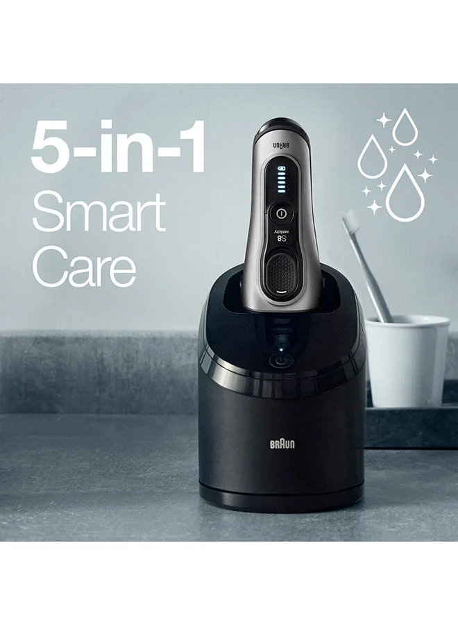 BRAUN Wet And Dry Shaver Series 8 With 5-In-1 Smart Care Center And Travel Case 8467CC