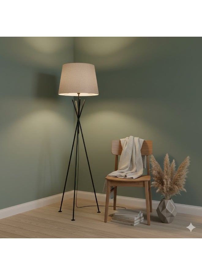 El Rawda Lighting Modern Floor Lamp | Modern And Elegant High Quality Metal Floor Lamp | Color: Black × Grey | Size: 150x40x40 cm - Image 2