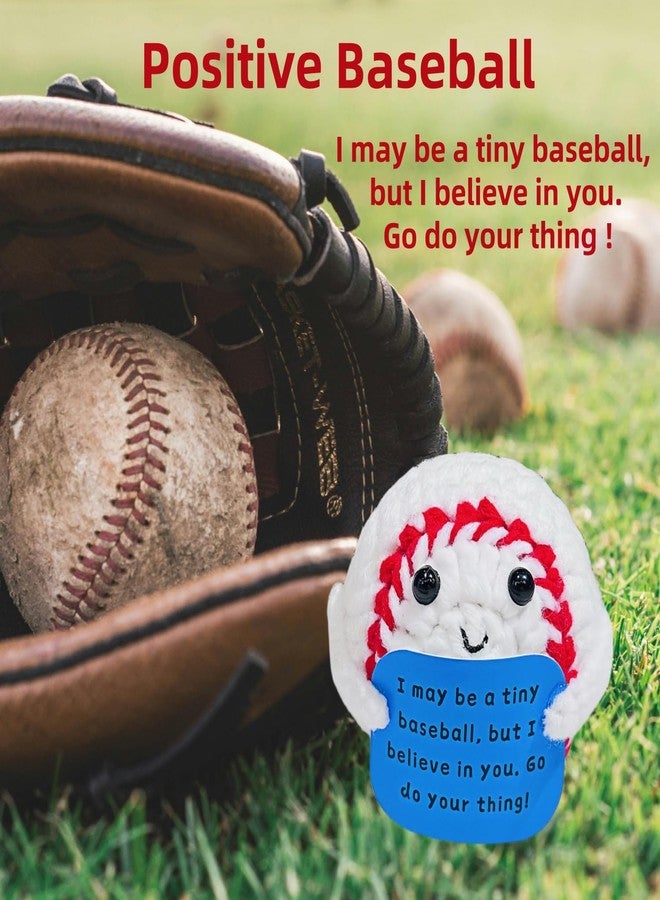 SIBULAN Valentines Funny Baseball Gifts Accessories Crochet Baseball Gag Gift Ideas Cheer Up Gifts for Boys Team Men Women Baseball Lovers Fathers Day Birthday Christmas Stocking Stuffers - Image 2