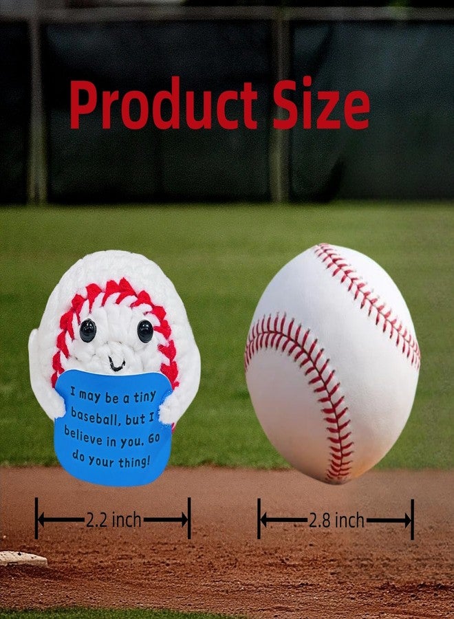 SIBULAN Valentines Funny Baseball Gifts Accessories Crochet Baseball Gag Gift Ideas Cheer Up Gifts for Boys Team Men Women Baseball Lovers Fathers Day Birthday Christmas Stocking Stuffers - Image 4