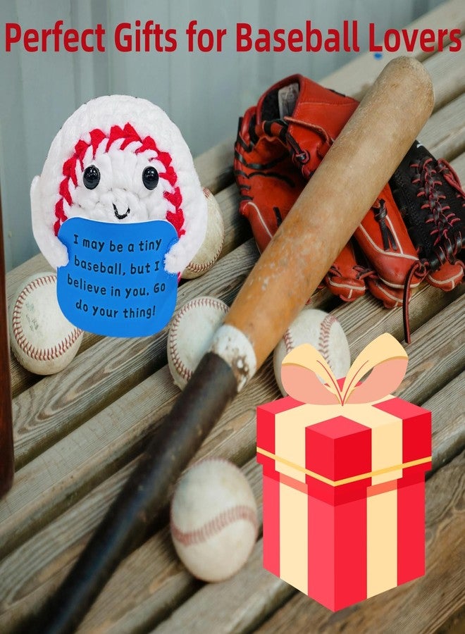 SIBULAN Valentines Funny Baseball Gifts Accessories Crochet Baseball Gag Gift Ideas Cheer Up Gifts for Boys Team Men Women Baseball Lovers Fathers Day Birthday Christmas Stocking Stuffers - Image 3