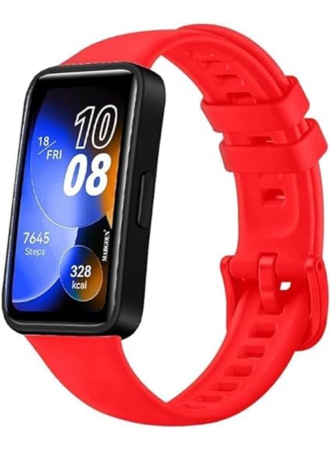 NEXT STORE Soft Durable Silicone Strap Compatible with Huawei Band 8 – Adjustable Replacement Smartwatch Band for Men & Women