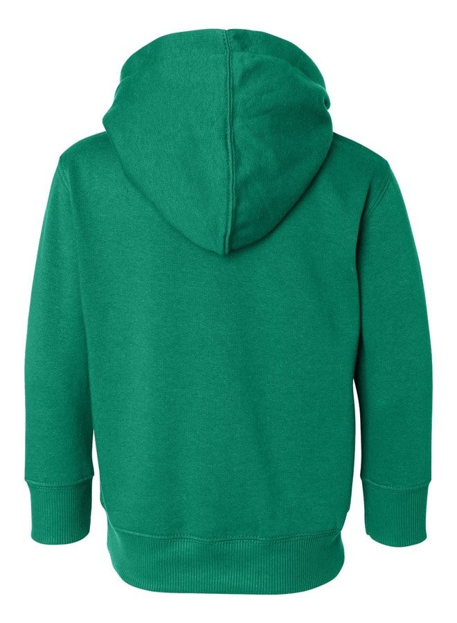RABBIT SKINS Toddler Pockets Fleece Hooded Sweatshirt, Kelly, 4T - Image 3