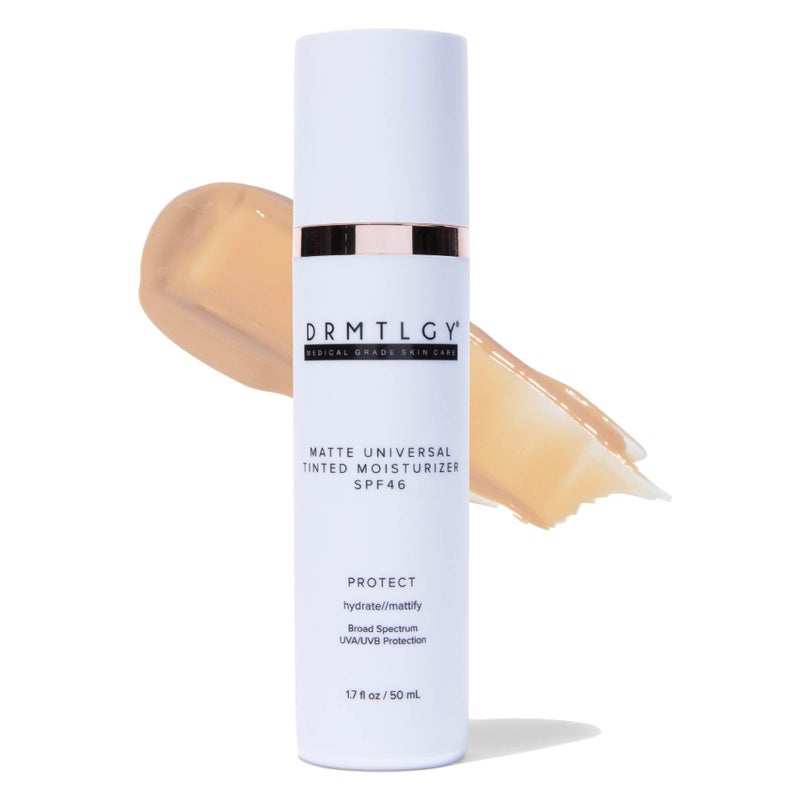 DRMTLGY Matte Universal Tinted Moisturizer SPF 46 â€“ Anti-Aging Tinted Face Sunscreen & Lightweight Makeup with Broad Spectrum UV Protection â€“ Hydrating Skin Care & Face Moisturizer â€“ 1.7 oz - Image 1