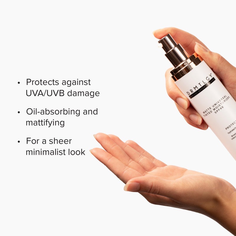 DRMTLGY Matte Universal Tinted Moisturizer SPF 46 â€“ Anti-Aging Tinted Face Sunscreen & Lightweight Makeup with Broad Spectrum UV Protection â€“ Hydrating Skin Care & Face Moisturizer â€“ 1.7 oz - Image 3