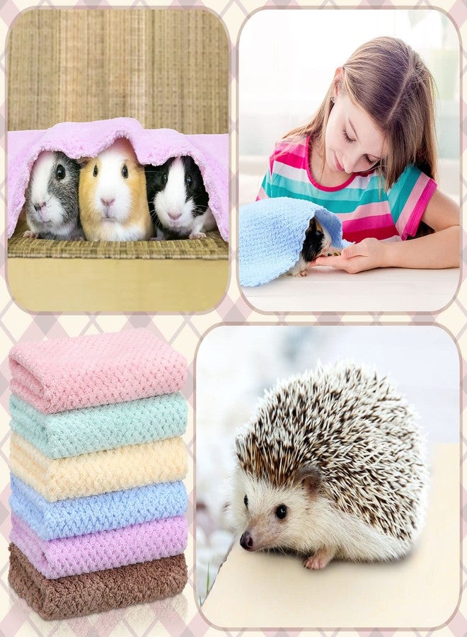 Batiyeer 36 Pcs Guinea Pig Blankets Soft Fleece Cage Liners Guinea Pig Accessories Washable Bedding Sleeping Mats Absorbent Bath Towels for Small Animals Pets Rabbit Hamster Rat Dog Hedgehog, 11.8 x 11.8 Inch - Image 5