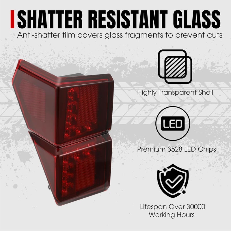 A & UTV PRO Ranger LED Tail Lights for Polaris Ranger 1000 XP (2018-2022) - Image 3