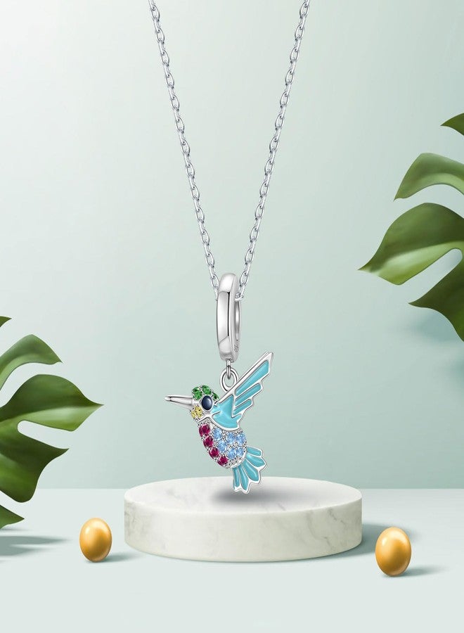 SEVENWELL S925 Birds Charm Fits Bracelet Necklace Cute Animal Hummingbird Charm for Valentne's Day Mothers Jewelry for Women - Image 5