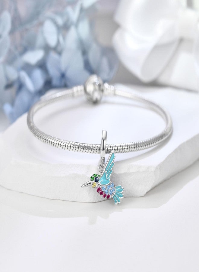 SEVENWELL S925 Birds Charm Fits Bracelet Necklace Cute Animal Hummingbird Charm for Valentne's Day Mothers Jewelry for Women - Image 4