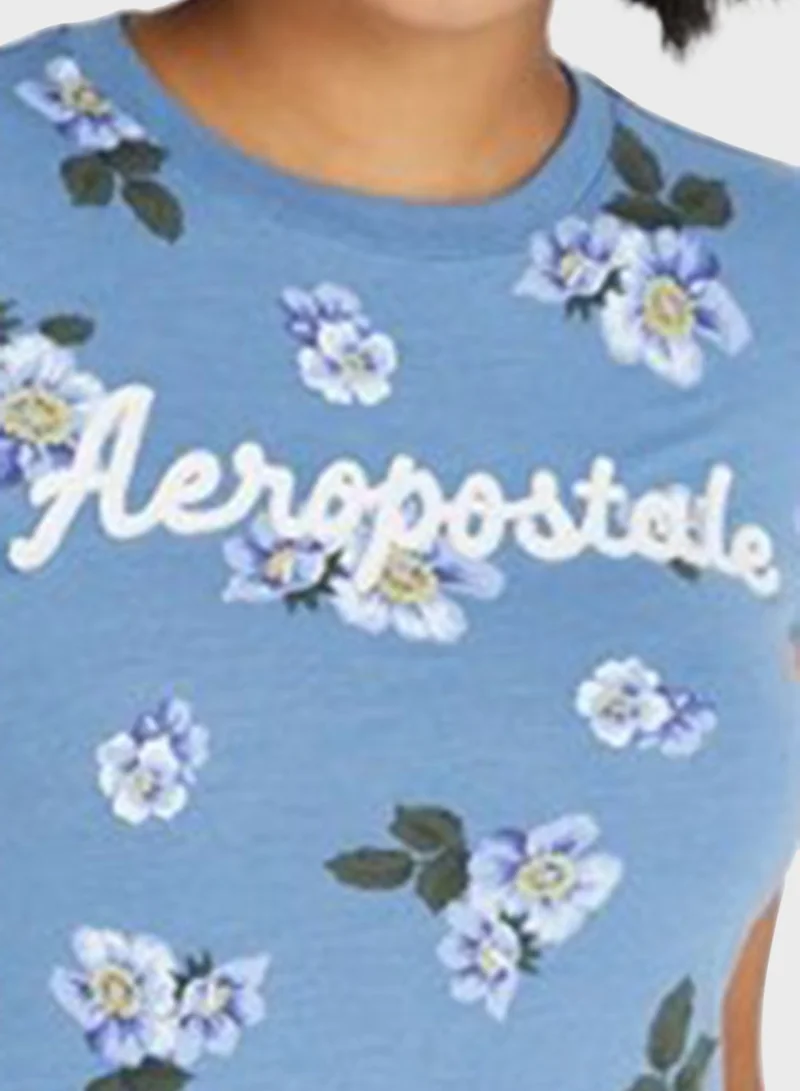 Aeropostale Crew Neck Graphic T-Shirt