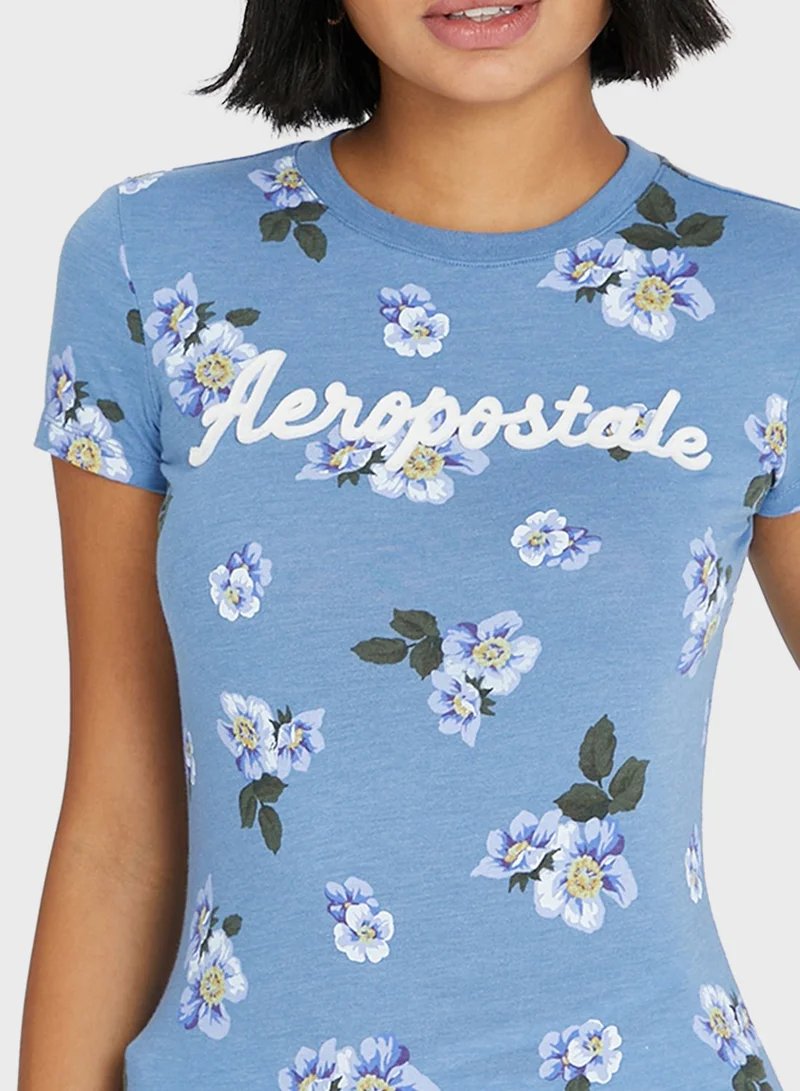 Aeropostale Crew Neck Graphic T-Shirt