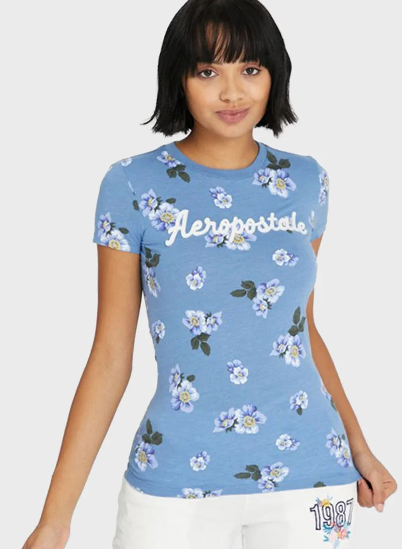 Aeropostale Crew Neck Graphic T-Shirt