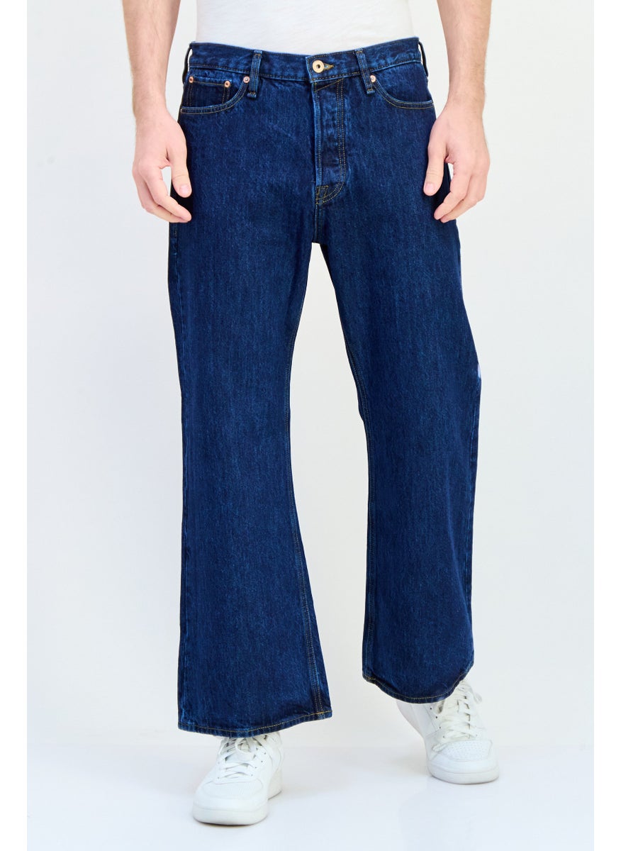 Jack Jones Men Regular Fit Washed Non Stretchable Denim Jeans, Blue  - Image 1