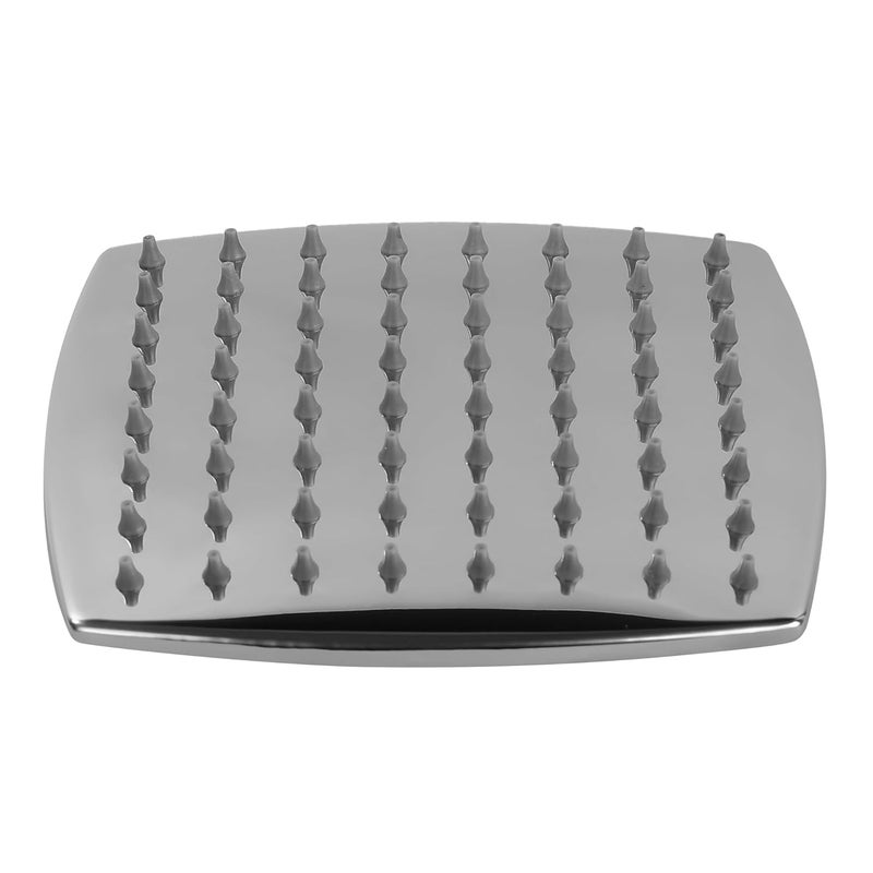 Orvos Orvos Overhead Shower Kosi modern curved design with touch clean nozzles 8x8 inches Premium 304 Stainless Steel Heavy duty Chrome plated for high end luxury bathrooms set of 1 - Image 5
