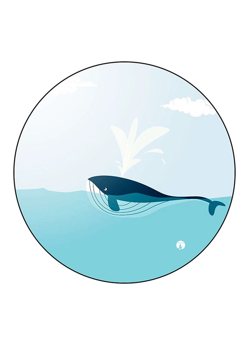 RKN Whale Printed Large Round Pin Badge Multicolour - Image 2