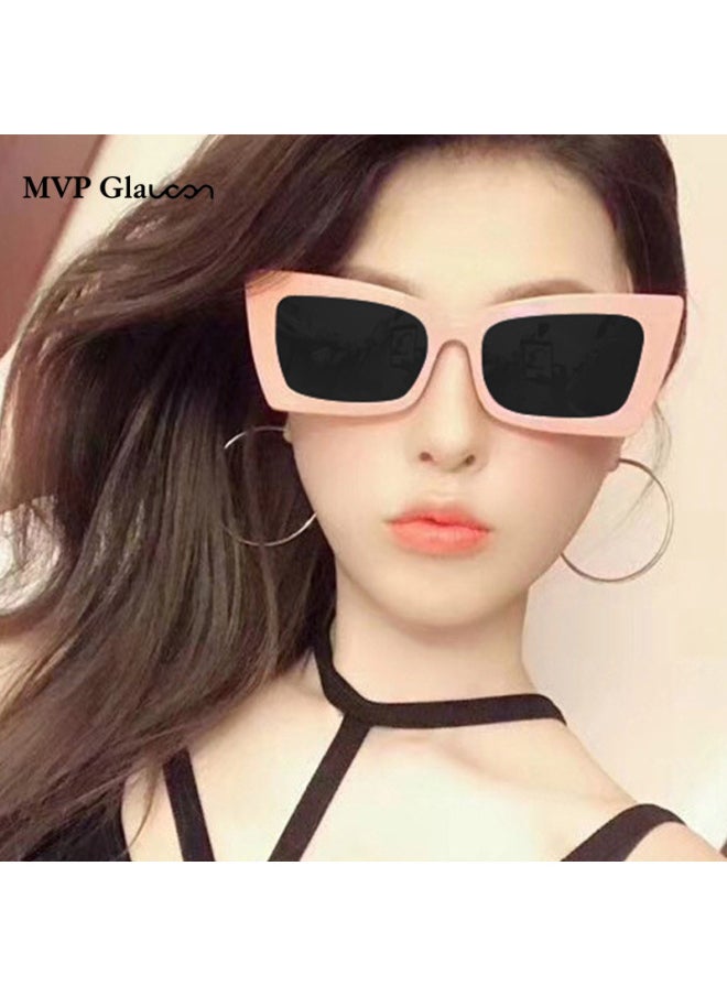 Generic - Retro Cat Eye Sunglasses New Fashion Women Trendy Gradient Candy Color Butterfly Shape Sun Glasses Luxury Design Shades Eyewear-Lenses Color:C4 - Image 1