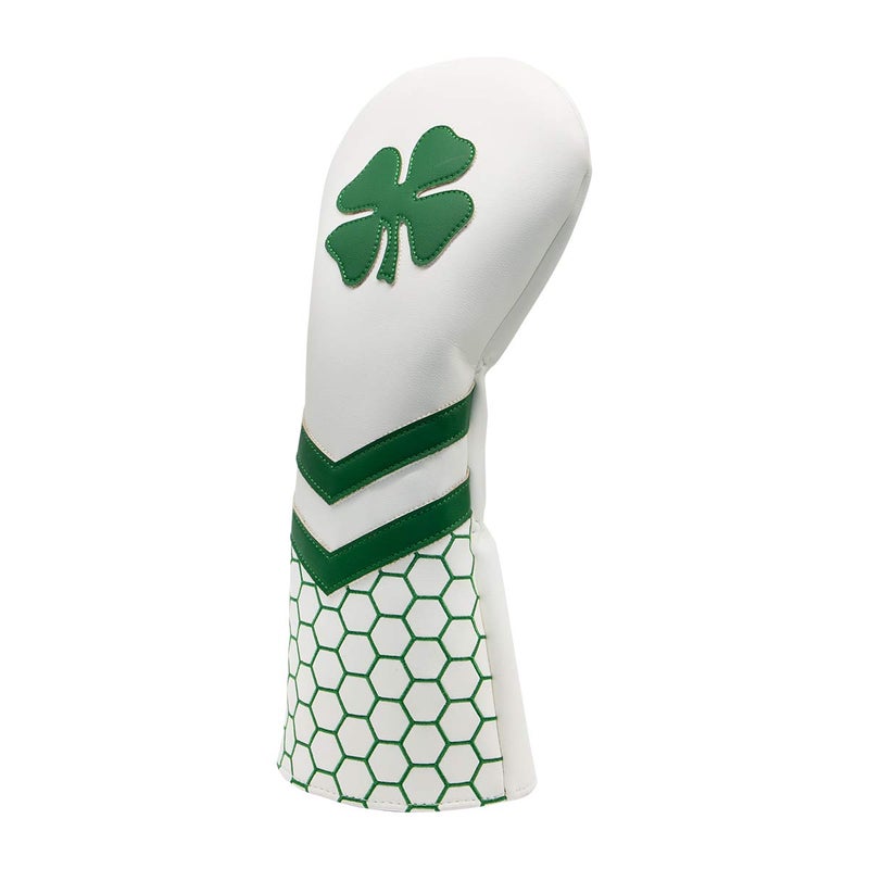 barudan golf Lucky Clover Golf Hybrid Club Head Cover Protective White Golf Club Cover for Hybrids Rotatable Golf Hybrid Headcover White fits for All Brand Men Golfer 1pc Hybrid Head Cover - Image 2