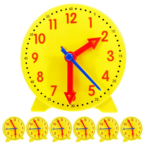 Henoyso 48 Pcs Teaching Clock Kit for Kids to Tell Time Mini Teaching Clock Bulk for Student Early Basic Math Skills Development Teacher and Classroom Supplies - Image 1