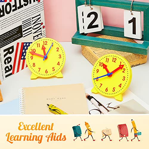 Henoyso 48 Pcs Teaching Clock Kit for Kids to Tell Time Mini Teaching Clock Bulk for Student Early Basic Math Skills Development Teacher and Classroom Supplies - Image 3