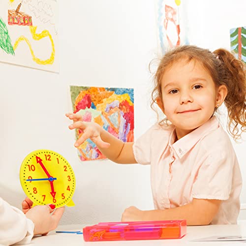 Henoyso 48 Pcs Teaching Clock Kit for Kids to Tell Time Mini Teaching Clock Bulk for Student Early Basic Math Skills Development Teacher and Classroom Supplies - Image 4