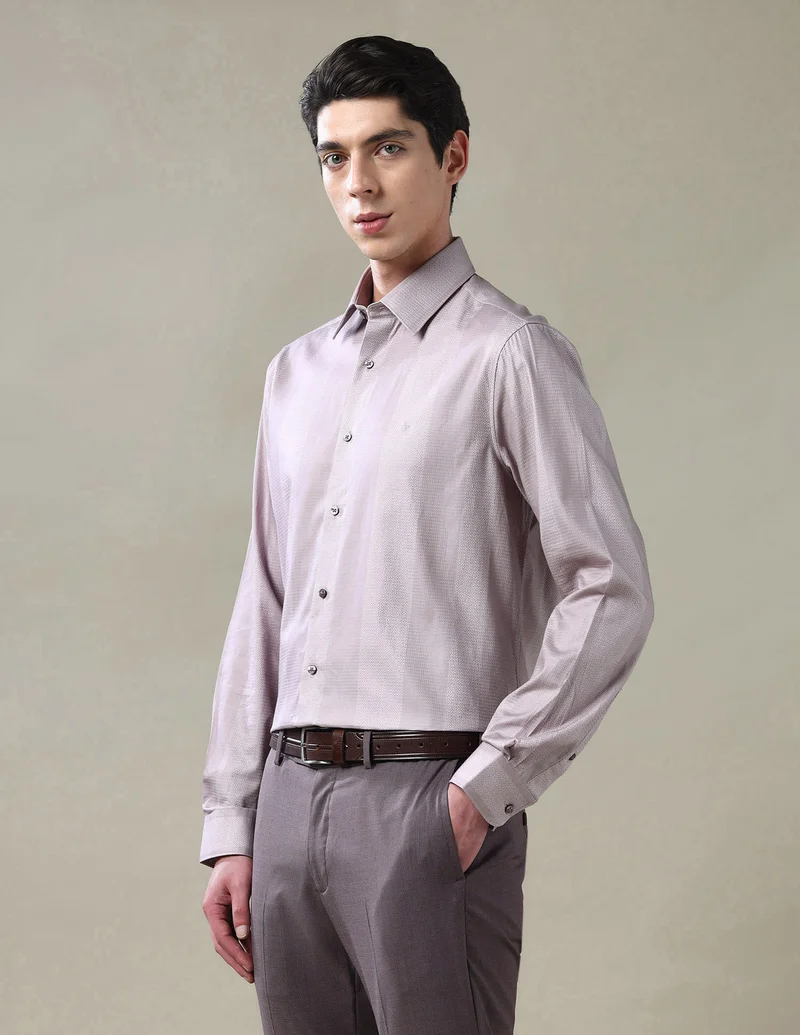 Arrow Purple Tailored Fit 1851 Shirt for Men | Best Price UAE