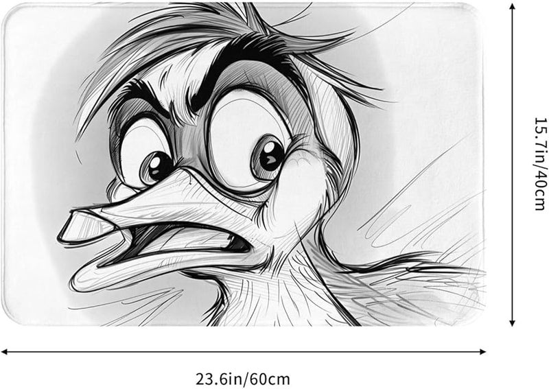 حصيرة الباب PHAYAH Sketch Duck مقاس 16x24 للداخل والخارج مقاومة للانزلاق - Image 2
