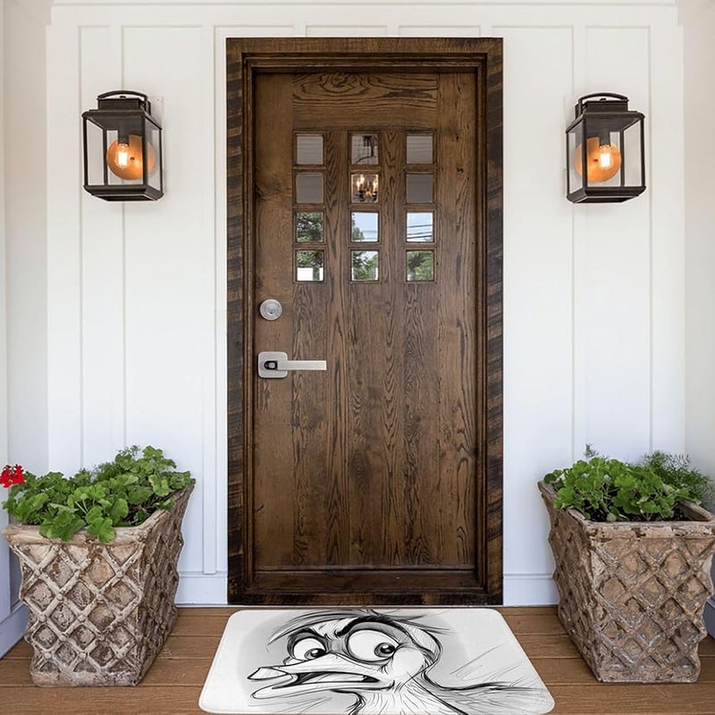 حصيرة الباب PHAYAH Sketch Duck مقاس 16x24 للداخل والخارج مقاومة للانزلاق - Image 1