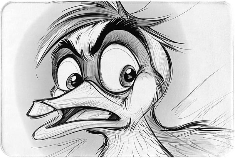 حصيرة الباب PHAYAH Sketch Duck مقاس 16x24 للداخل والخارج مقاومة للانزلاق - Image 3