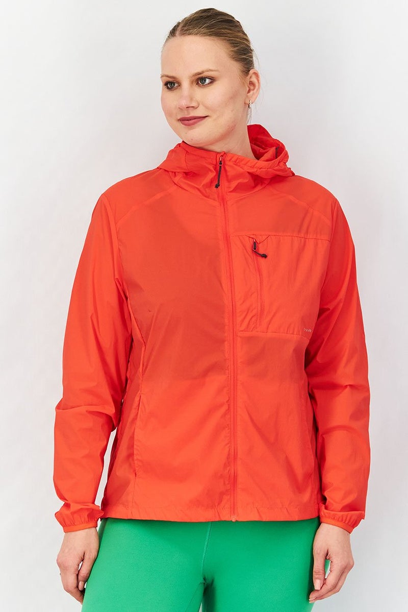 Tchibo Women Solid Packable Windbreaker Jacket, Red  - Image 1