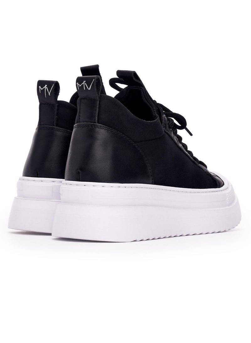 Martin Valen Valento Black and White Knitwear Sneakers - Image 2