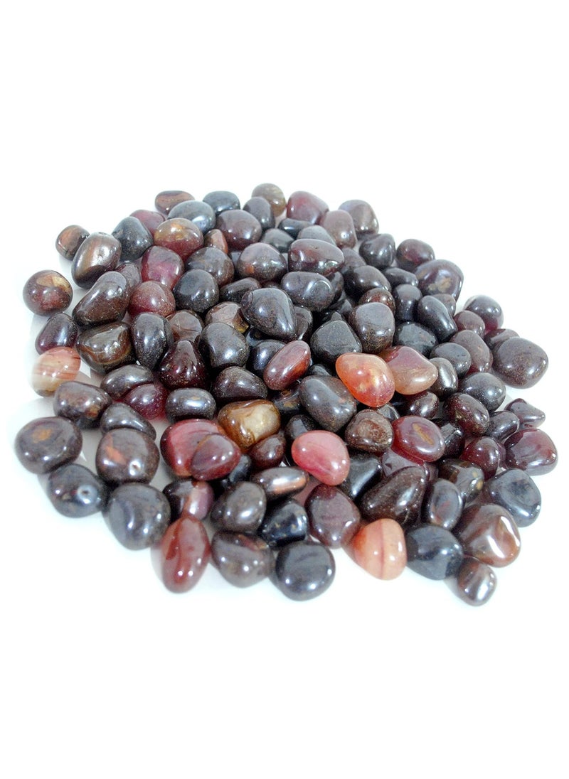 Schmick Schmick 1 Kg Maroon Onyx Pebbles Stones for Decoration Home Table Decor Decorative Stones and Pebbles Vase Fillers Stones 1 Kg Maroon Onyx  - Image 1