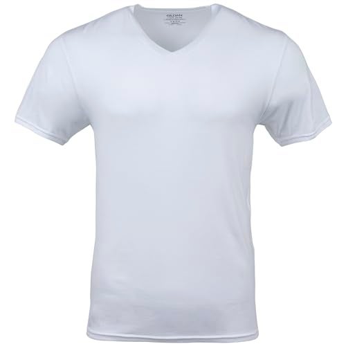 Gildan Men's V-Neck T-Shirts, Multipack, Style G1103, White (6-Pack), X-Large - Image 4