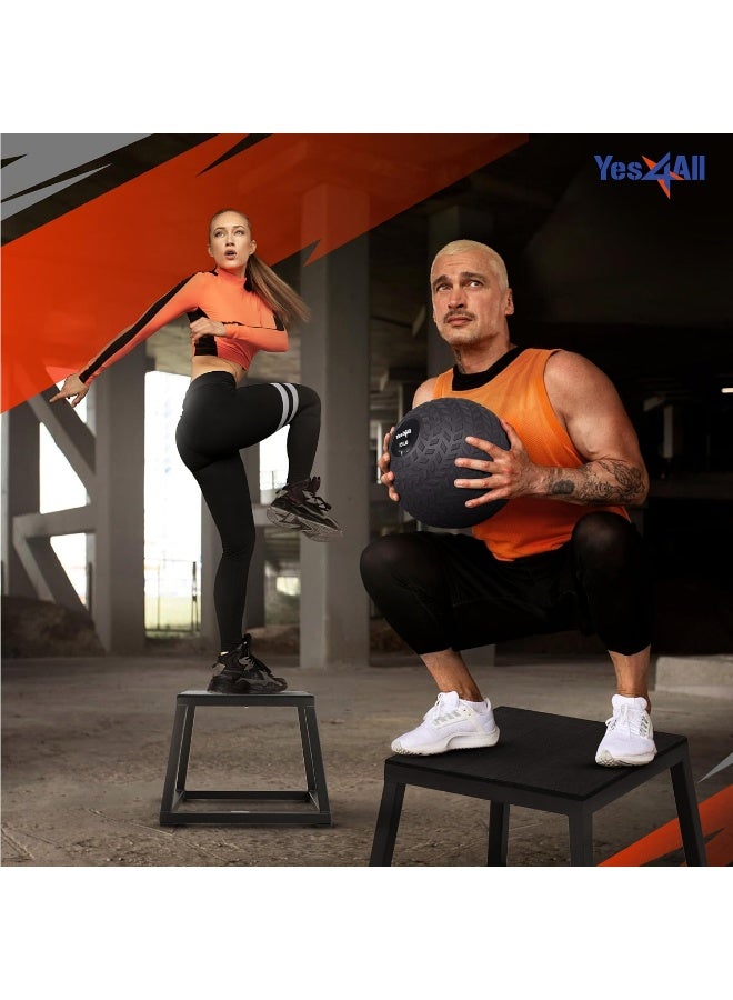 Yes4All Yes4All Metal Plyo Box - Sturdy, Anti-Slip, and Perfect for Home Gym Workouts - Choose from 12 or 18 Inches - Image 1