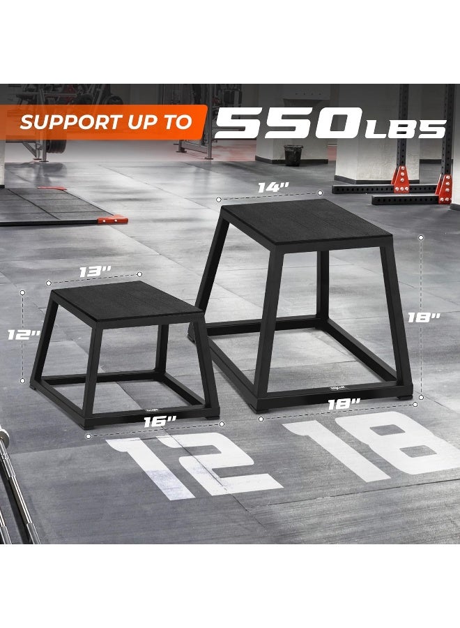Yes4All Yes4All Metal Plyo Box - Sturdy, Anti-Slip, and Perfect for Home Gym Workouts - Choose from 12 or 18 Inches - Image 4