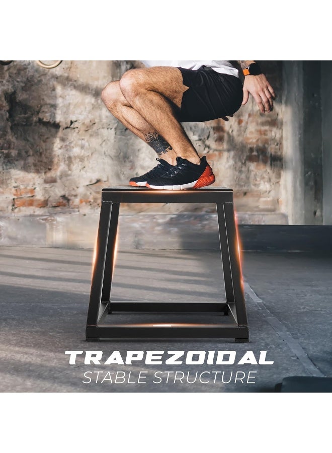 Yes4All Yes4All Metal Plyo Box - Sturdy, Anti-Slip, and Perfect for Home Gym Workouts - Choose from 12 or 18 Inches - Image 2