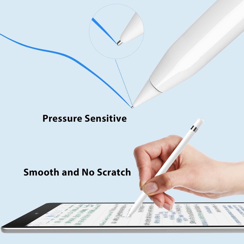 KASTWAVE Replacement Tips for Apple Pencil, 2 Pcs No Wear Out Fine Point Precise Control Pencil Replacement Nibs, Compatible with Apple Pencil 1st Gen and 2nd Gen - Image 4