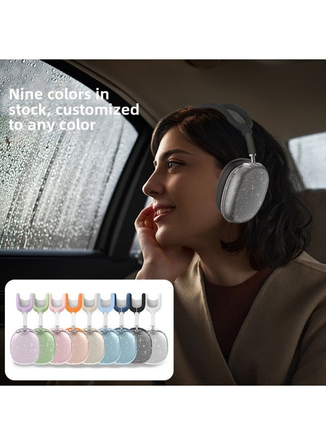 Suitable For Airpodsmax Protective Case Headphone Protective Case Airpodsmax Protective Case Tpu Glitter-Color:Translucent Glitter *light Powder Three-piece Set (glitter Tpu Shell Cover * 1 Pair + Headband Cover * 1 + Ear Cushion Cover * 1 Pair)-Applicable Model:AirPodsMax  - Image 3