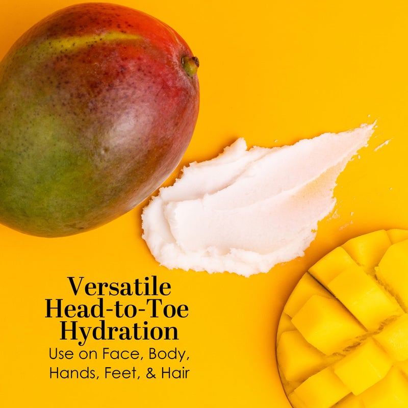 Better Shea Butter زبدة الشيا الأفضل - زبدة المانجو الخام - 100% زبدة بذور المانجو الطبيعية - مرطب للبشرة والشعر - استخدمها مع زبدة الشيا في زبدة الجسم المخفوقة محلية الصنع، لوشن الجسم بالمانجو، ملمع الشفاه وصناعة الصابون، 8 أونصات - Image 3