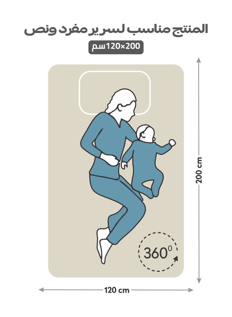 دوناتيلا طقم شرشف سرير سادة مقاس فردي من قطعتين من دوناتيلا، شرشف بحواف مطاطية مع غطاء وسادة، ملمس ناعم وحريري، عمق الجوانب 30 سم، مايكروفايبر ممشط منعش جيد التهوية - Image 2